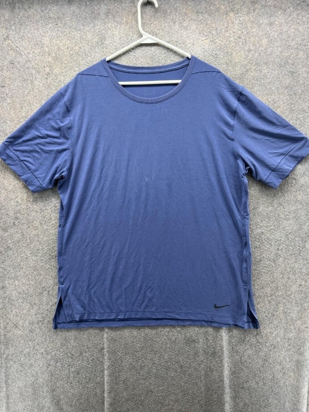 Nike Dri-FIT Shirt Mens 2XL Blue Short Sleeve Running Training Performance Top